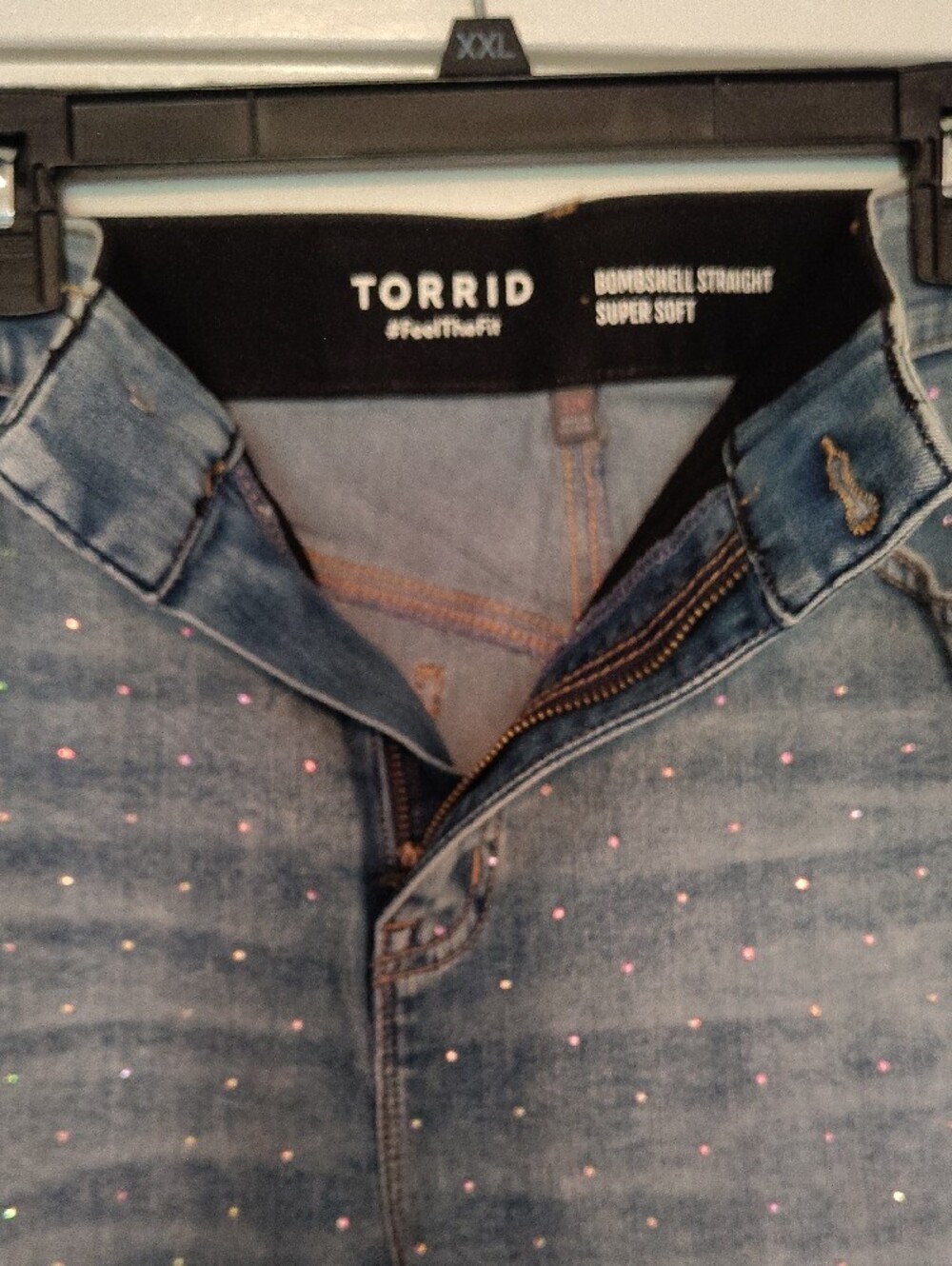 Bombshell Light Blue Rhinestone Jeans - Picture 6 of 10